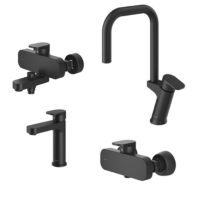 ست شیرآلات تاین مشکی شودر