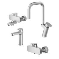 ست شیرآلات تاین کروم مات شودر