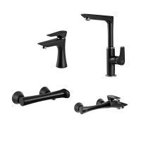 ست شیرآلات ورونا مشکی KWC