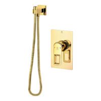 شیر آفتابه توکار فلت طلایی قهرمان