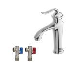 شیر روشویی طراوش مدل لاروس به همراه شیر پیسوار ریابی