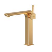 شیر روشویی پایه بلند میشل طلایی مات شودر