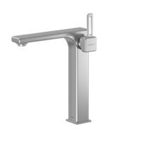 شیر روشویی پایه بلند میشل کروم مات شودر