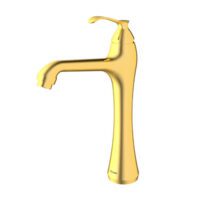 شیر روشویی پایه بلند کلاسیک طلایی شودر