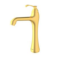 شیر روشویی پایه بلند کلاسیک طلایی مات شودر