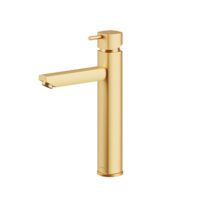 شیر روشویی پایه بلند یونیک طلا مات شودر