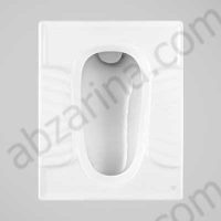 توالت زمینی چینی کرد مدل گلبرگ نیم گود