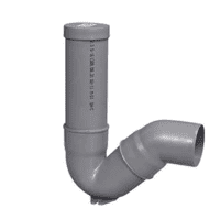 سیفون ۹۰ یک تکه با درپوش (با لوله) پوش فیت ۹۰ سانتیمتر نیوفلکس