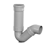 سیفون ۱۱۰ یک تکه با لوله سوکتدار پوش فیت ۶۰ سانتیمتر نیوفلکس