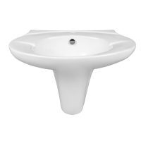 روشویی نیم پایه چینی مروارید مدل رویال (پایه سر خود)