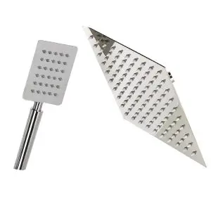 سر دوش و گوشی تلفنی استیل فلت