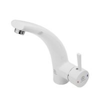 شیر روشویی ارکیده سفید کروم قهرمان