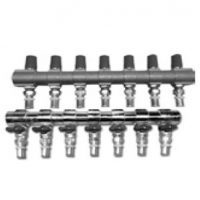 کلکتور رفت ترموستاتیک و کلکتور برگشت همراه با والو (۱/۲×۱)8b تیپ پرسی نیوپایپ