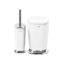 برس توالت و سطل پدالی ایمن آب