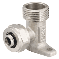 زانو صفحه دار روپیچ کوپلی ۱۶*۳/۴ نیوپایپ