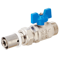 شیر یکسر روپیچ با مهره پرسی ۱۶*۱/۲ نیوپایپ