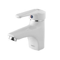 شیر روشویی سفید کروم مهتاب شیبه