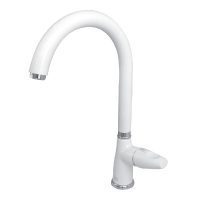 شیر ظرفشویی سفید کروم ماهور شیبه