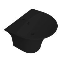 روشویی نیم پایه چینی مروارید مدل سیلویا مشکی مات