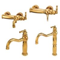 ست شیرآلات آنتیک طلایی قهرمان