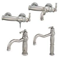 ست شیرآلات آنتیک کروم مات قهرمان