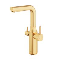 شیر ظرفشویی دومنظوره یونیک طلایی مات شودر