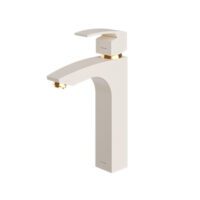 شیر روشویی پایه بلند باواریا شیری طلایی شودر