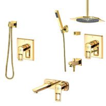 ست شیرآلات توکار رویال طلایی قهرمان