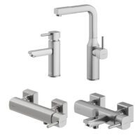 ست شیرآلات یونیک کروم مات شودر