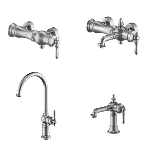 شیرآلات شودر مدل بیزانس کروم مات