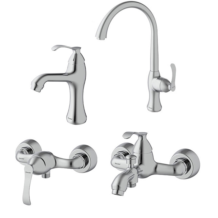 شیرآلات شودر مدل کلاسیک کروم