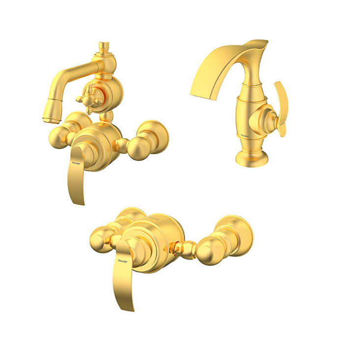 شیرآلات شودر مدل کلاسیک طلایی