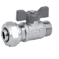 شیر یکسر روپیچ کوپلی دسته پروانه ای ۳۲*۱ نیوپایپ