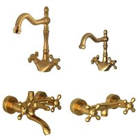 ست شیرآلات باروک پلاس طلایی مات شودر