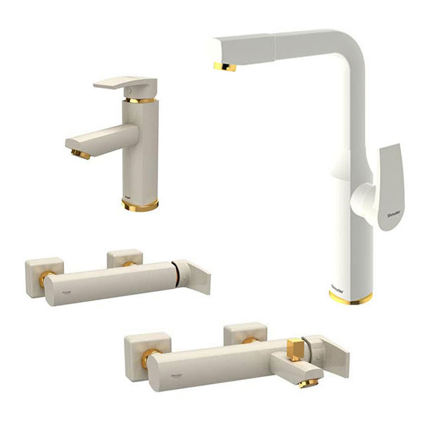 شیرآلات شودر مدل یونیک پلاس شیری طلایی