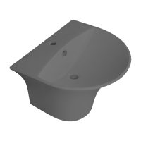 روشویی نیم پایه چینی مروارید مدل سیلویا طوسی مات