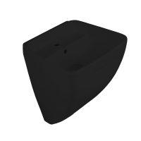 روشویی نیم پایه چینی مروارید مدل مگا مشکی مات