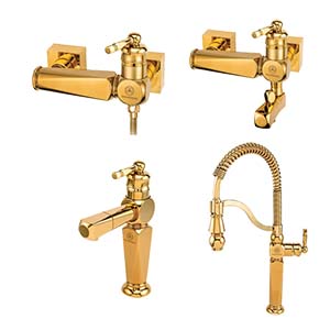 ست شیرآلات ارس طلایی قهرمان