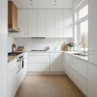 کابینت سفید برای آشپزخانه کوچک