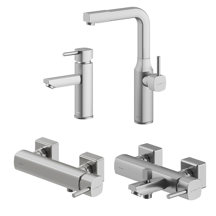 شیرآلات شودر مدل یونیک کروم مات