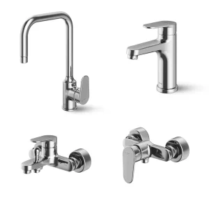 ست شیرآلات آلپ کروم شودر