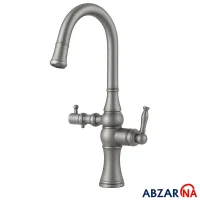 شیر ظرفشویی دومنظوره شاوری نگین کروم مات قهرمان