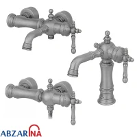 ست شیرآلات نگین کروم مات قهرمان