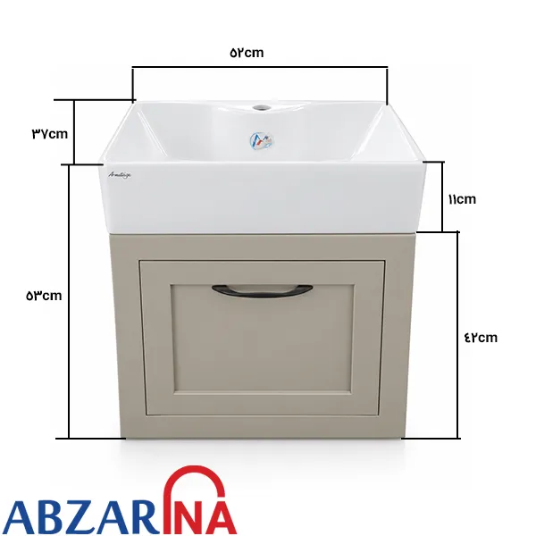 The description goes here روشویی روکابینتی آرمیتاژ ابعاد