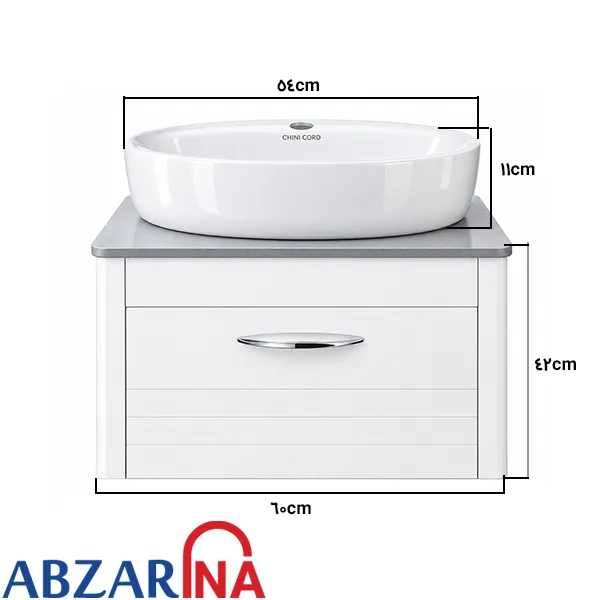 The description goes here روشویی روکابینتی هلنا چینی ابعاد